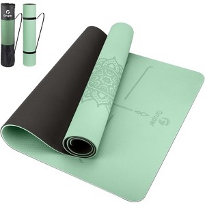 Gruper Non Slip TPE Yoga Mat with Alignment Lines Large Size 72x32 Inches 0.32 or 0.24 Thick for Fitness Pilates and Floor Workouts - 1 of 4