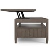 Rowan Lift Top Coffee Table Smoky Brown - Wyndenhall: Hidden Storage, Transitional Style, Pine & Plywood - 4 of 4