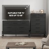 46.6" Tall Dresser for Bedroom, Storage cabinet with 6 drawers Freestanding, Wooden Closet Storage Chest for Living Room, Natural Oak+Black - 3 of 4