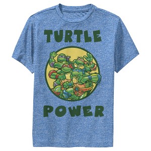 Boy's Teenage Mutant Ninja Turtles Turtle Power Circle Performance Tee - 1 of 4