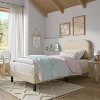 Furnulem Twin Bed Frames with Headboard Upholstered Bed Frame Teddy Soft Boucle Fabric bedframes Soft Cloud Marshmallow Shape Upholstered Headboard - 3 of 4