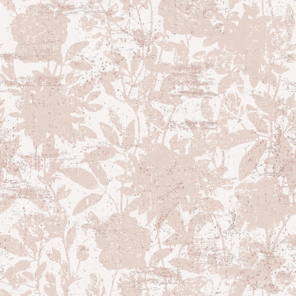 Photos - Wallpaper Tempaper Garden Floral Dusted Self-Adhesive Removable  Pink