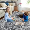 Bohemian Washable Runner Rug, Kitchen Rug, Vintage Floral Print, Non-Slip Backing, Low-Pile Polyester for Bathroom Hallway Entryway - 4 of 4