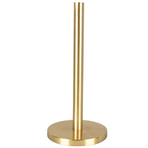 happimess Avery Modern Classic Metal with Non Slip Weighted Marble Base Paper Towel Holder - 1 of 4