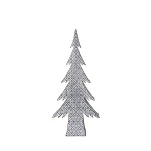 Transpac 24 Inch Off-White Metal Christmas Punch Style Tree Decorative Iron Holiday Decor - 1 of 3