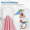 LunaLulinlk White Wall Hook Coat Rack for Hanging Towel Backpack Hat Damage Free Decorating - 4 of 4
