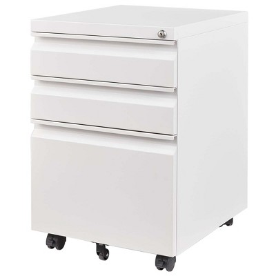 NicBex 3 Drawer Mobile File Cabinet with Lock for Home Office Organizer Letter/Legal/A4