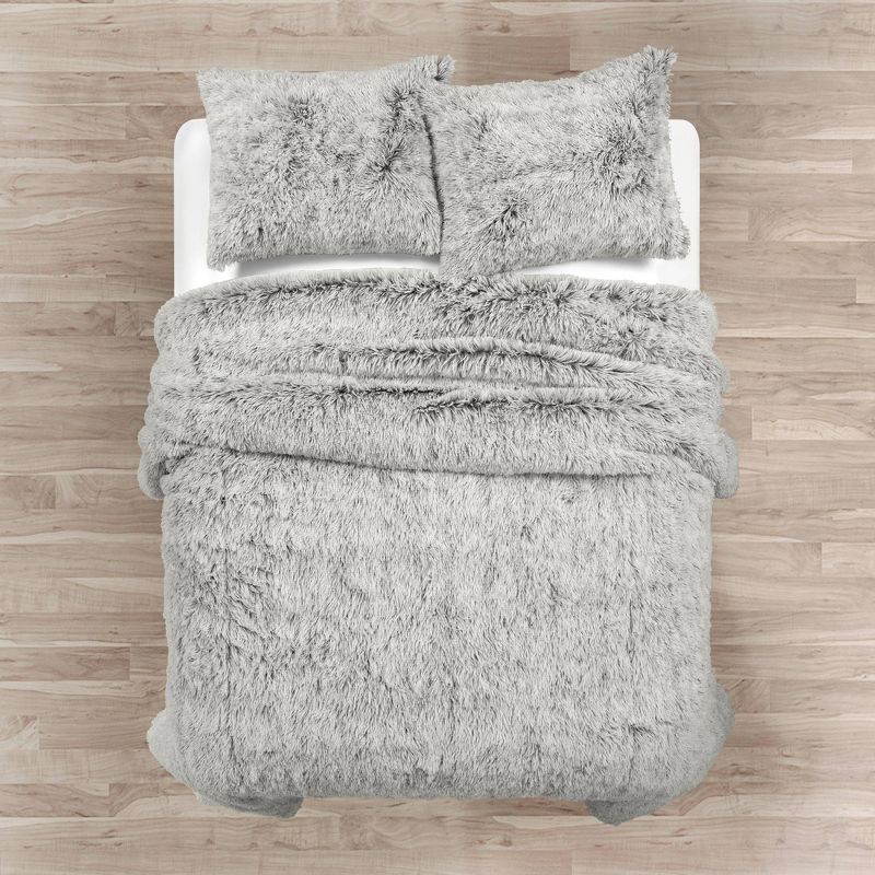 Lush Décor 3pc Emma Cozy Ultra Soft Two Tone Faux Fur Comforter Set, 3 of 8