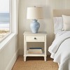APRILSOUL 19in D x 24in W x 28.5in H Victoria Classic Nightstand, Light Natural Wire-Brush, 1 Drawer and Open Shelf, Bedside Table - 2 of 4