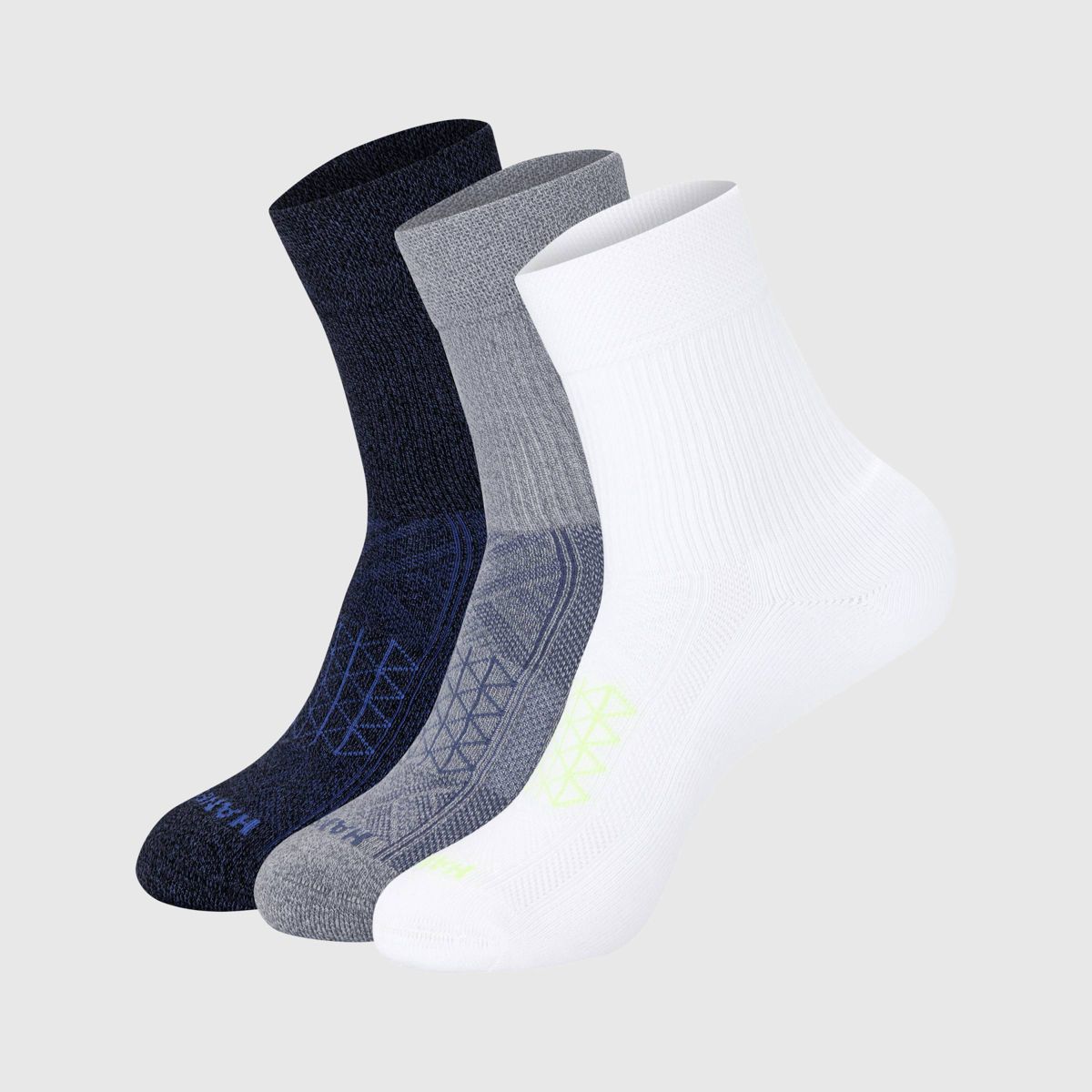 Hanes Men's Absolute Run Crew Socks 3pk - thumbnail 8