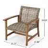 Sapphtopaz Patio Dining Chairs Wicker Outdoor Chair with Thick Cushion, Wicker Back for Garden, Patio, Lawn, Backyard - 4 of 4
