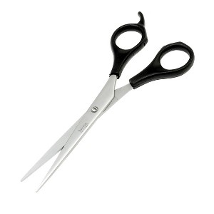 Unique Bargains Barber Household Office Metal Paper Cutting Hair Shear Slicer Scissors Black - 1 of 4