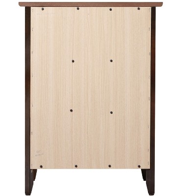 Daniel Cappuccino 3-Drawer Solid Wood Nightstand