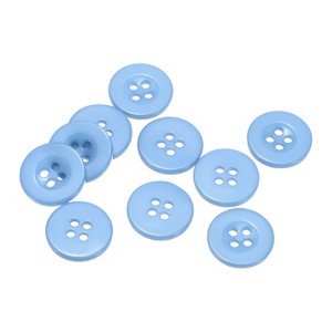 Unique Bargains Resin Craft DIY Round Flat 4-Hole Replacement Sewing Buttons 10 Pcs - 1 of 4