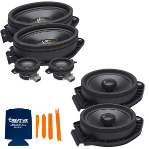 PowerBass OE Series Direct Replacement Speakers With Front Tweeters Compatible With Chevy Silverado Crew Cab Pickup 14-20 - 1 of 4