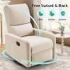 Recliner Chair for Living Room,Nursery Glider with High Back Massage Swivel - 3 of 4