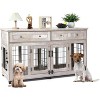 Dog Crate Furniture with Drawers,58in Wooden Dog Kennel Tv Stand,Furniture Style Dog Crate End Table with Storage - 2 of 4