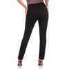 Rekucci Women's Secret Figure Pull On Knit Slim Straight Leg Pant with Wide Waist - 3 of 4