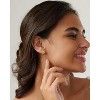 Cubic Zirconia Earrings - 14K Gold Plated Cubic Zirconia CZ Wedding Earrings for Women Bridal Bridesmaid - 3 of 4