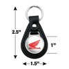 Honda Logo Black Leather Keychain - 2 of 4