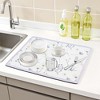 REGALWOVEN Diatomaceous Stone Dish Drying Mat, Floral Quick Dry Dish Drying Mats for Kitchen Counter, Dishes, Cups, and Utensils - 2 of 4