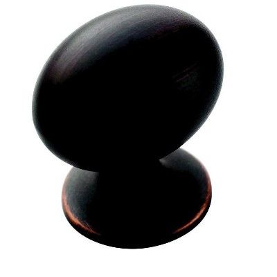 Allison Oval Oil Rubbed Bronze Cabinet Knob with Hardware