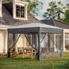 Resenkos Backyard Garden Canopy, Camping Canopy Screen Tent,10' x 10' Pop Up Canopy Tent with Netting, Instant Sun Shelter with Wheeled Carry Bag and - 2 of 4