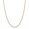 Black Bow Jewelry 3mm, 14k Yellow Gold Diamond Cut Solid Cable Chain Necklace - 3 of 4
