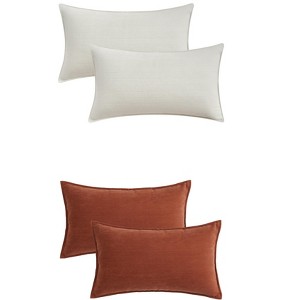 REGALWOVEN 4 Pcs Solid Chenille Soft Couch Throw Pillow Covers for Sofa Living Room Home Decor 12 x 20 Inch - 1 of 4