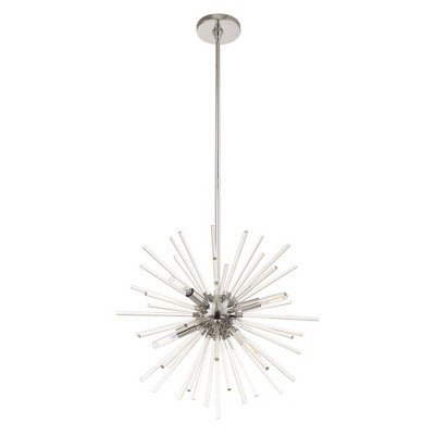 Utopia Polished Chrome 6-Light Indoor/Outdoor Modern Chandelier