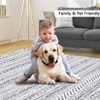 Washable Modern Geometric Printed Rug Non Slip Low Pile Rug Soft Throw Floor Cover Foldable Indoor Carpet for Living Room Bedroom Playroom - 4 of 4