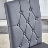 CAVINAS Velvet Armless Chairs, Dining Chairs with Metal Legs, Grid and Buckle Design for Kitchen, Conference Room, Living Room - 2 of 4