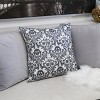 ChicFurnit Bed Pillows Baroque Skull Pillow Velvet Decor Pillow with Hidden Zipper Cotton Pillows for Living Room Decoration, Gray, 20"*1"*20" - 2 of 4