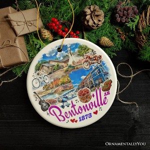 Artistically Vibrant Bentonville Ornament, Arkansas Mountain Town Christmas Gift and Souvenir | OrnamentallyYou - 1 of 4