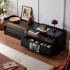 VYNXARIA Modern TV Stand,4 Drawer Design with Tempered Glass,Versatile for Any Decor Style,Black - 2 of 4