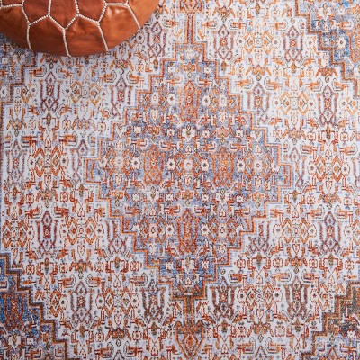 Tucson Easy-Care Red Synthetic 8' x 10' Non-Slip Area Rug