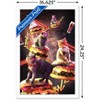 Trends International James Booker - Galaxy Laser Cats On Cheeseburgers Framed Wall Poster Prints - 3 of 4