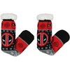 Marvel Comics Deadpool Men's Ugly Christmas Sweater Knit Deadpool Tacos Faux Shearling Lined Thick Fuzzy Slipper Socks Multicoloured - 2 of 4