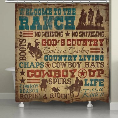 Laural Home Welcome to the Ranch Shower Curtain