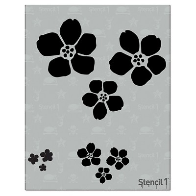 Stencil1 Blossoms - Stencil 8.5" x 11"