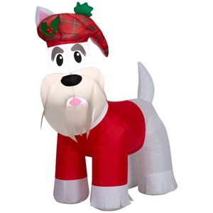 Holiday Living 3.5-ft Lighted Plaid Scottie Dog Christmas Inflatable - 1 of 4