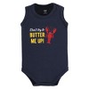 Hudson Baby Infant Boy Cotton Sleeveless Bodysuits, Butter Me Up Lobster - image 3 of 4