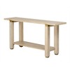 CAVINAS Minimalist Console Table with Metal Accents,Entryway Table with Built-in Shelf,Console Table for Living Room - 3 of 4