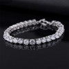 RMZ GOLD NYC 18k White Gold Round cut Tennis Bracelet Plated - 3 of 3