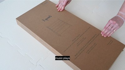 Light Gray Terrazzo Kids Book Rack with Recycled Fabric