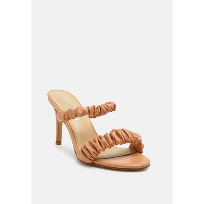 Qualie Ruched Strap Stiletto Women Sandals