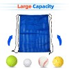 GSE 19"x15" Mesh Drawstring Backpack Bag for Sports Gym Gear, Backpacking, Camping Gear, Travel - 4 of 4