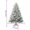 vidaXL Artificial Christmas Tree with Stand Green and white 70.9" PVC - 4 of 4