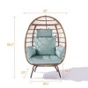 Wicker Egg Chair, Indoor Outdoor Lounger, With 5 Cushions, Egg Chair, Garden Rattan Egg Chair, For Patio, Backyard, Living Room, Bedrooms, Garden - 4 of 4