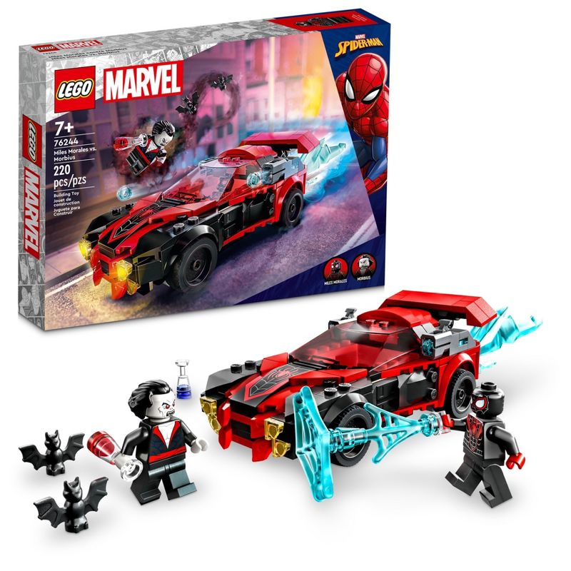LEGO Marvel Miles Morales vs. Morbius Toy Car Set 76244, 1 of 8